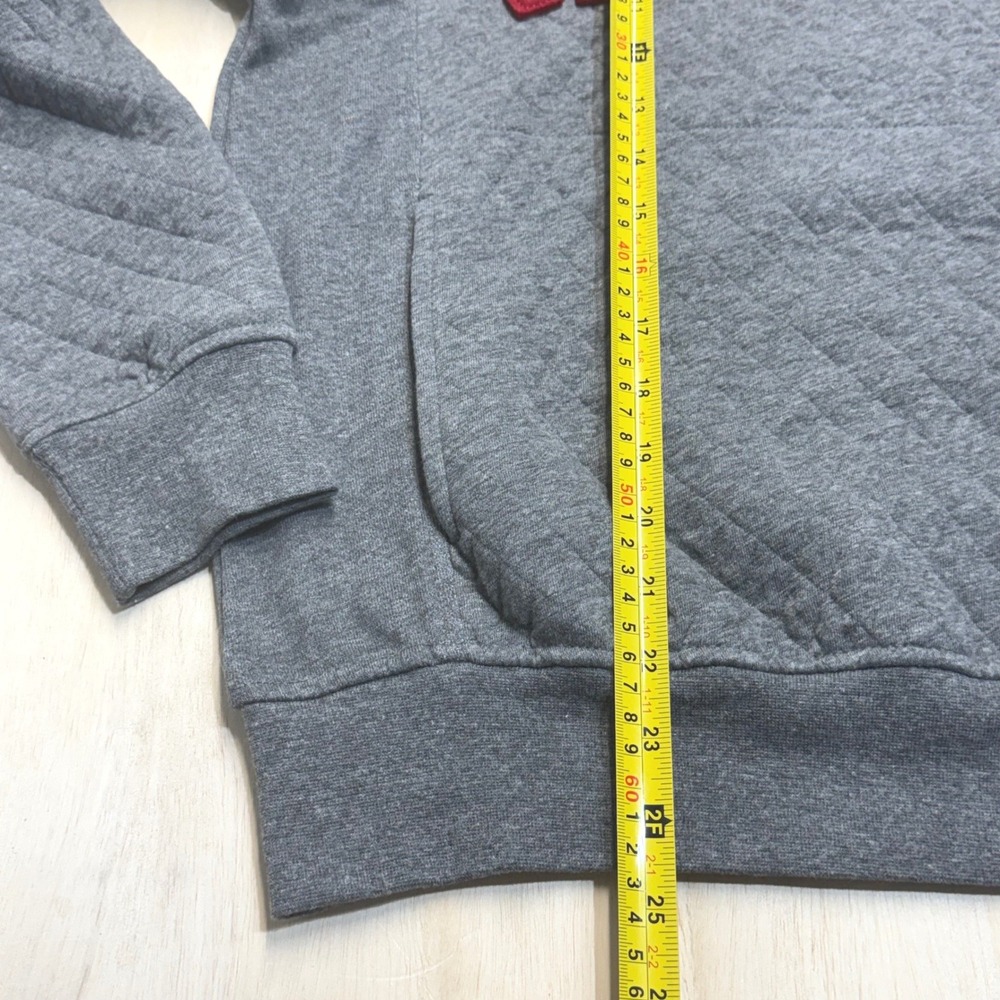 Oklahoma‎ Sooners Pressbox Women's S Moose Quilted Pullover Sweatshirt Grey NEW - Picture 11 of 11